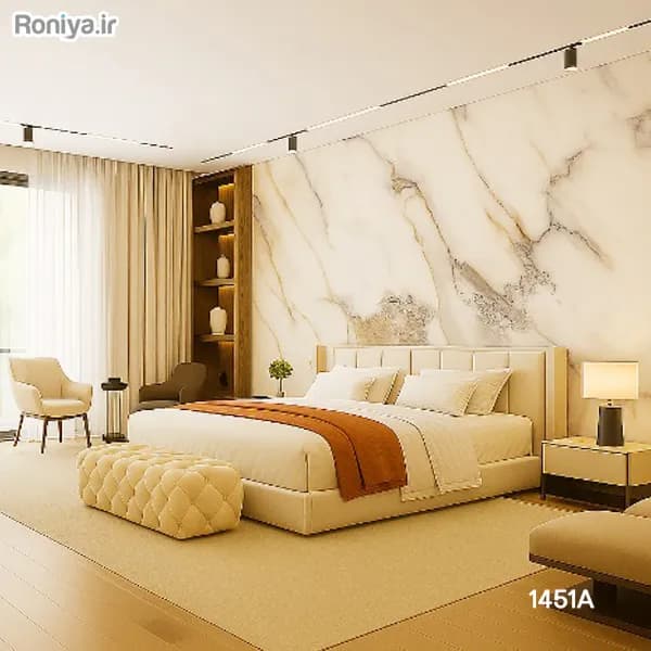 دیوارپوش طرح سنگ مرمر کد 1451A — تصویر ۲