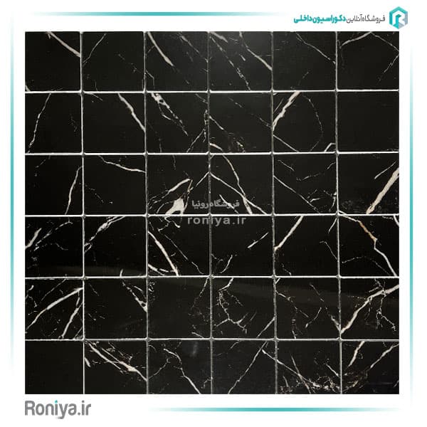 دیوارپوش بین کابینتی مشکی طرح سنگ کد 33306