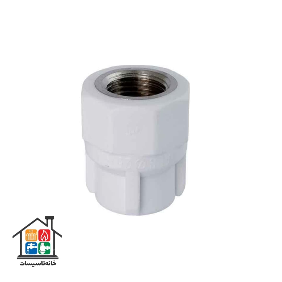 بوشن یکسر فلزی پلیمری آذین سایز 1.1/4×40