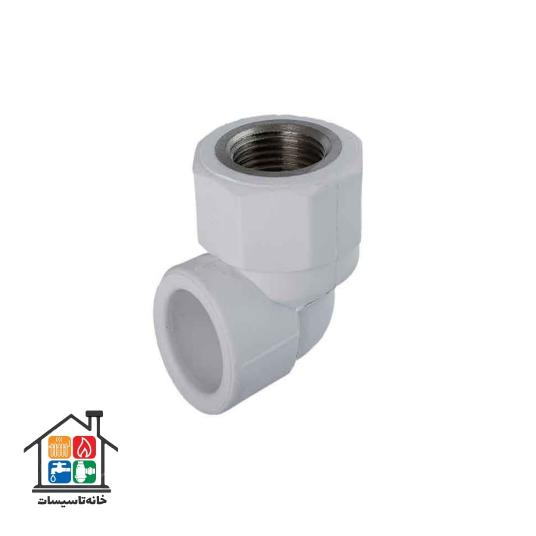 زانو یکسر بوشن فلزی پلیمری آذین سایز 1.1/2×50