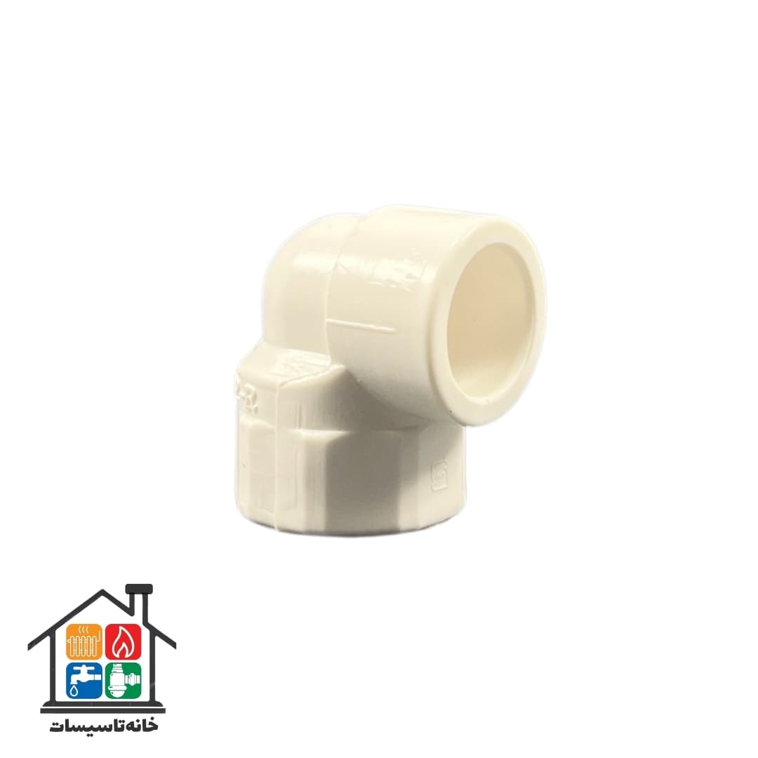 زانو یکسر بوشن فلزی پلیمری آذین سایز 1.1/4×40 — تصویر ۲