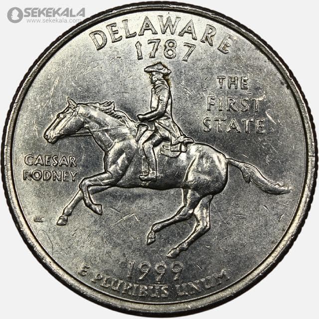 سکه کوارتر (25 سنت) ایالتی آمریکا 1999 D (کیفیت AU)