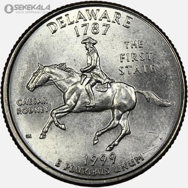 سکه کوارتر (25 سنت) ایالتی آمریکا 1999 P (کیفیت +AU)