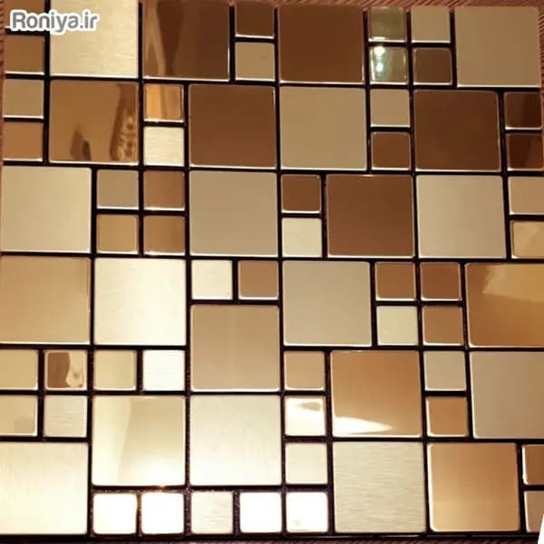 دیوارپوش بین کابینتی طلایی و لاکچری کد 22209