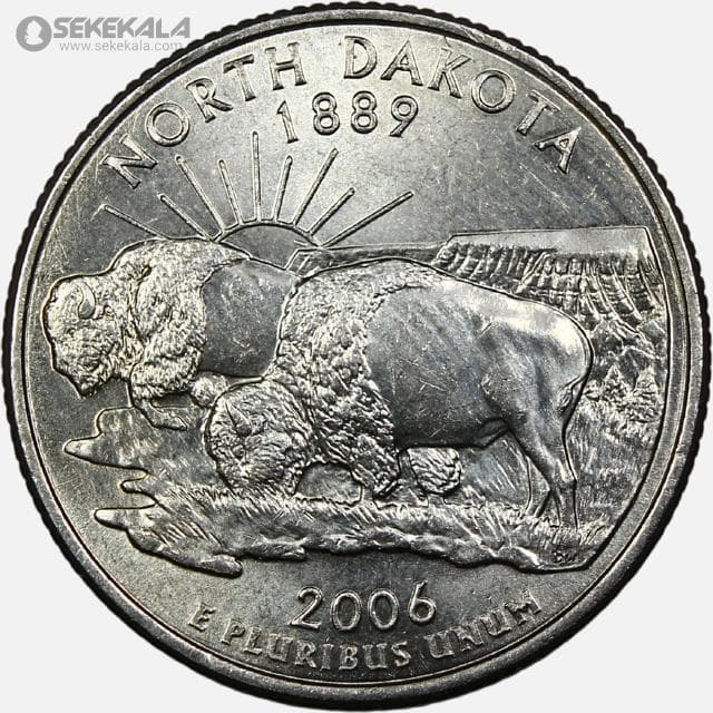 سکه کوارتر (25 سنت) ایالتی آمریکا 2006 D (کیفیت +AU)