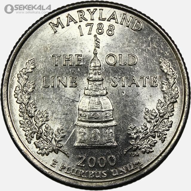 سکه کوارتر (25 سنت) ایالتی آمریکا 2000 D (کیفیت AU)