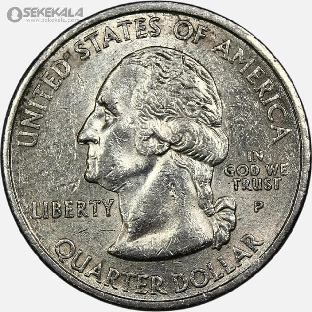 سکه کوارتر (25 سنت) ایالتی آمریکا 2000 D (کیفیت AU) — تصویر ۲