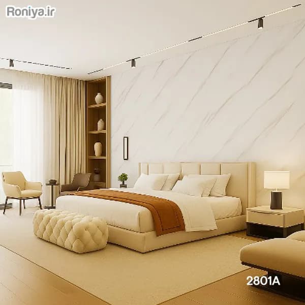 دیوار پوش طرح سنگ لوکس کد 2801A — تصویر ۲
