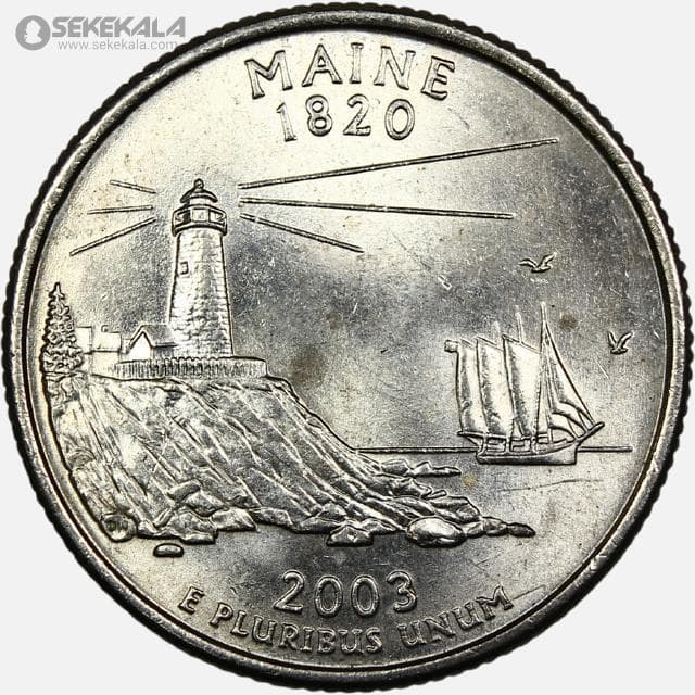 سکه کوارتر (25 سنت) ایالتی آمریکا 2003 P (کیفیت +AU)