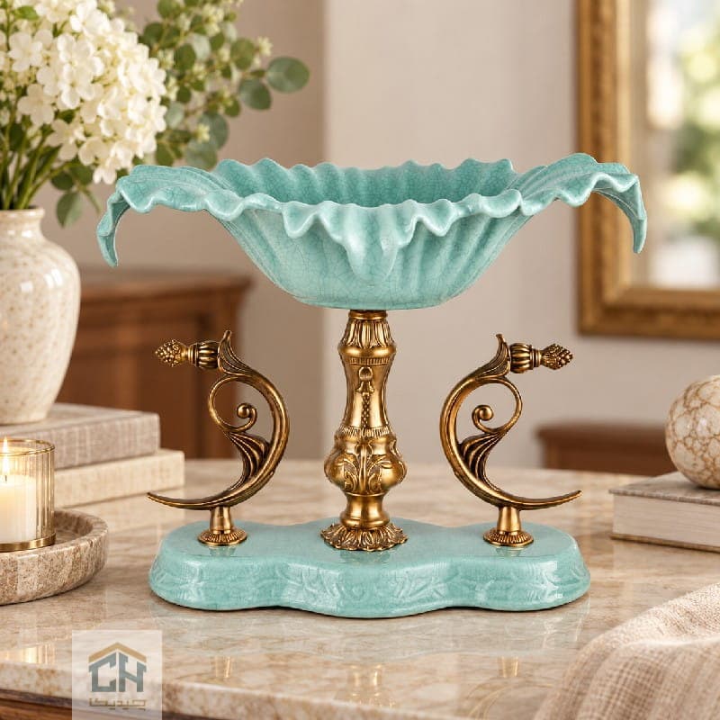 آجیل خوری دکوری پایه برنز مدل 17-3625 — تصویر ۳
