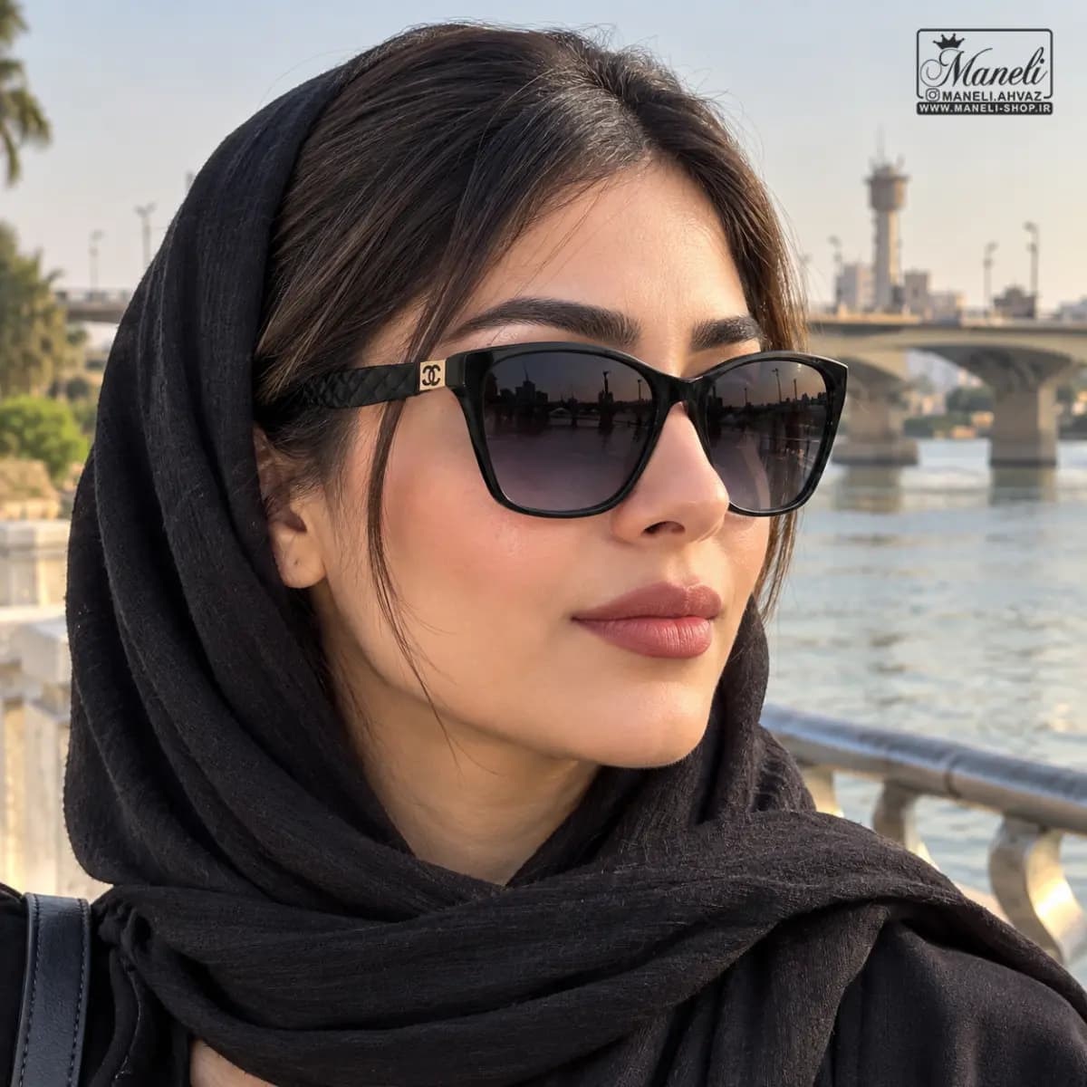 عینک آفتابی زنانه مشکی مدل گربهای؛ شیک و جذاب — تصویر ۲