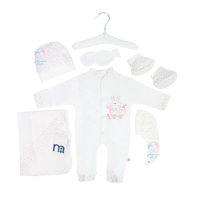 ست بیمارستانی 7 تیکه مادرکر Mothercare طرح خرگوش کالسکه سوار