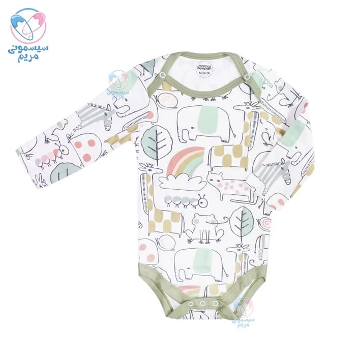 پک زیر دکمه آستین بلند سه عددی ماماس اند پاپاس Mamas&Papas طرح دایناسور — تصویر ۲