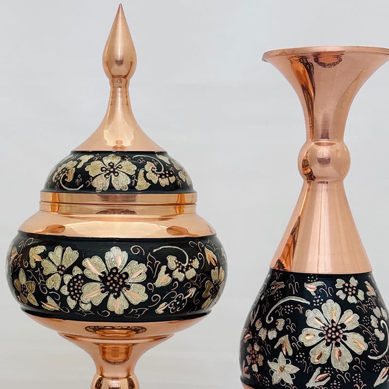 ست گلدان و شکلات خوری الماس نقره 25 — تصویر ۲