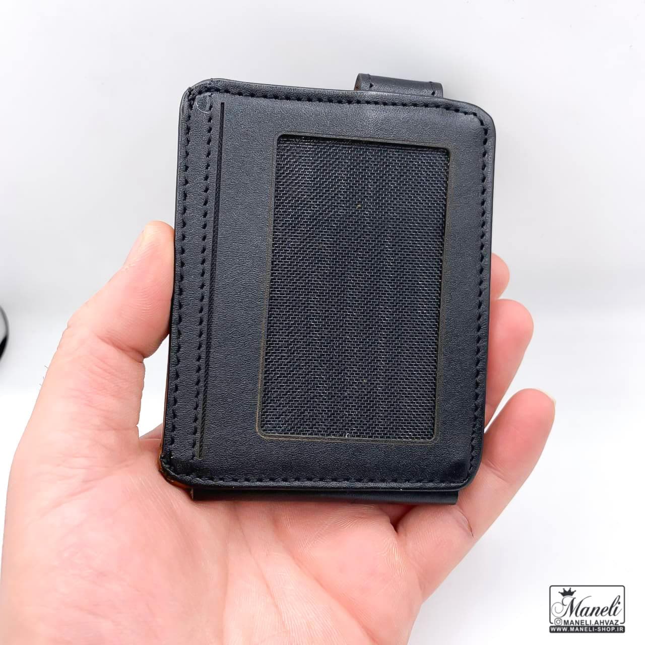 کیف چرم جاکارتی دورو از برند چرمسال با طراحی منحصر به فرد – رنگ مشکی و عسلی — تصویر ۲