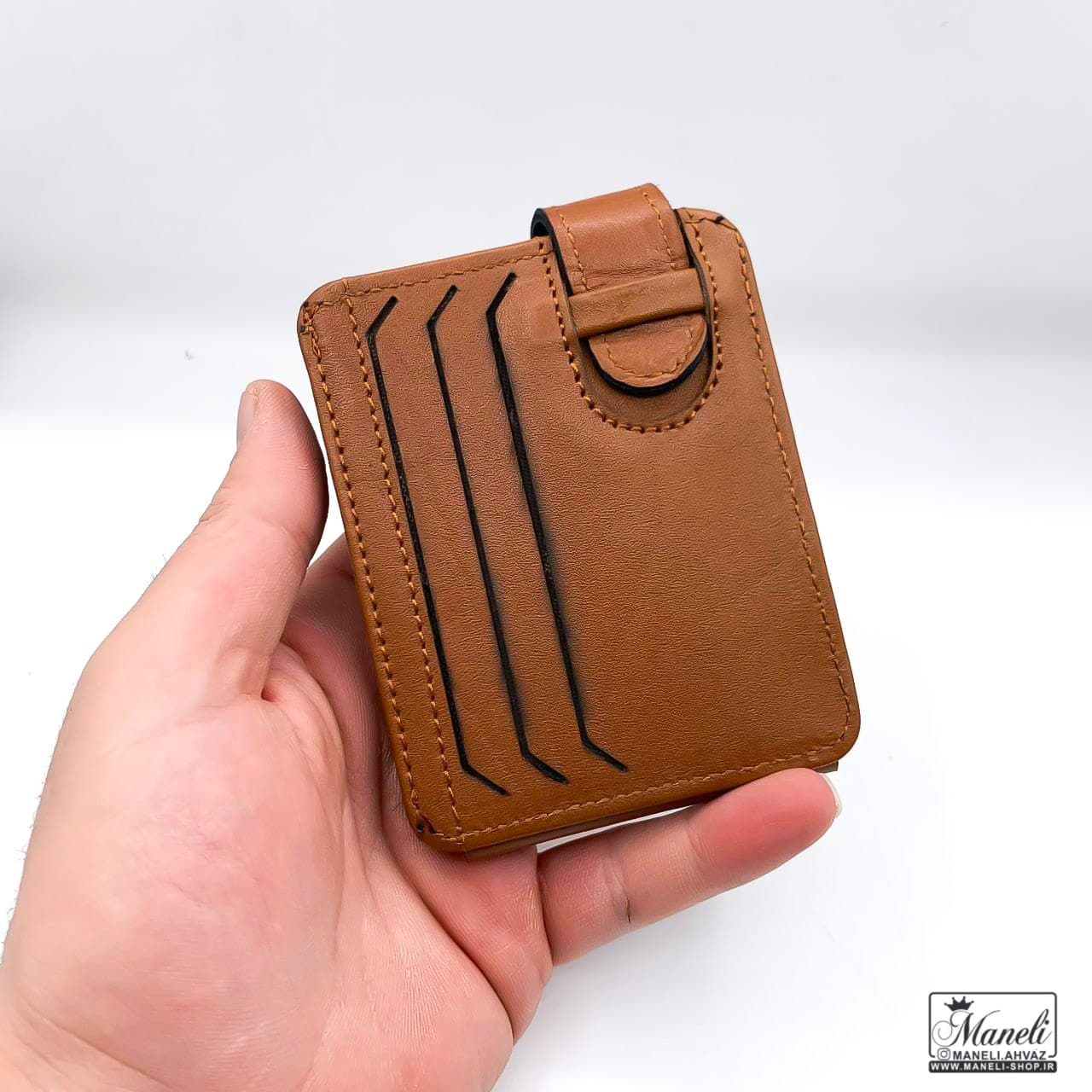 کیف چرم جاکارتی دورو از برند چرمسال با طراحی منحصر به فرد – رنگ مشکی و عسلی