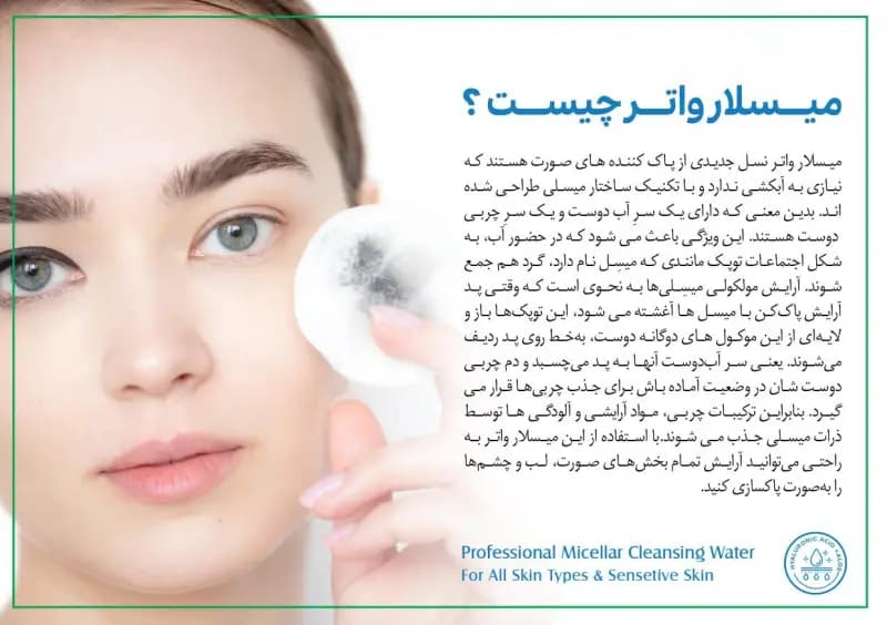 میسلار واتر هیالونیک اسید و آلوئه ورا هرموس 350 میلی لیتر — تصویر ۵
