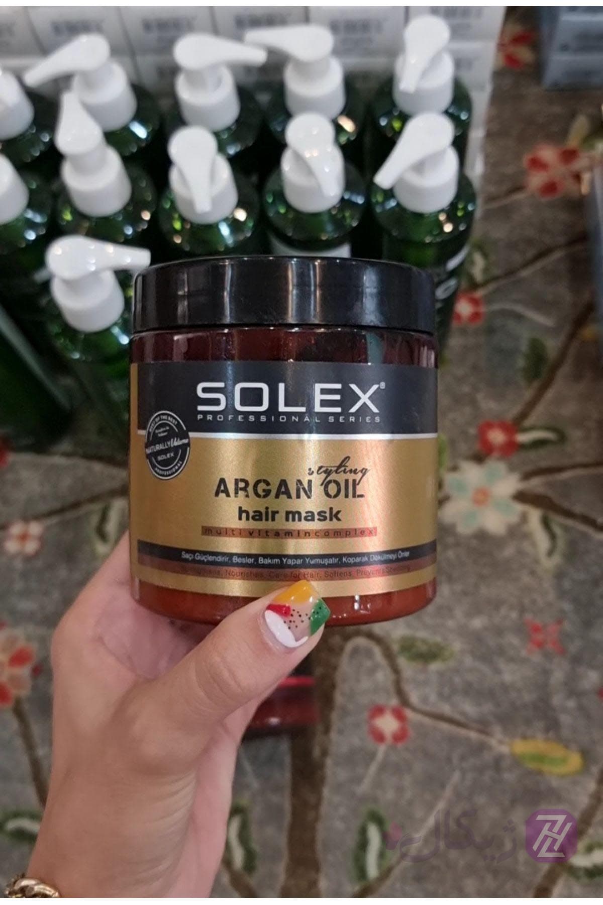 ماسک مو روغن آرگان سولکس argan oil حجم 500 میلی لیتر — تصویر ۲