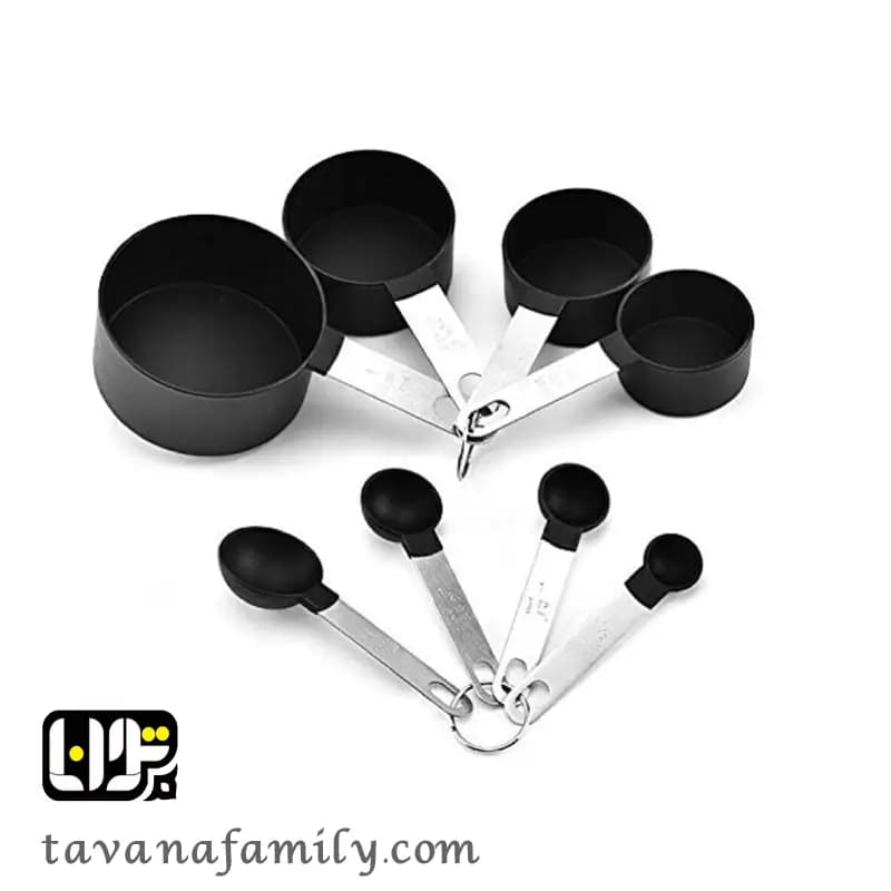 پیمانه و قاشق دسته استیل