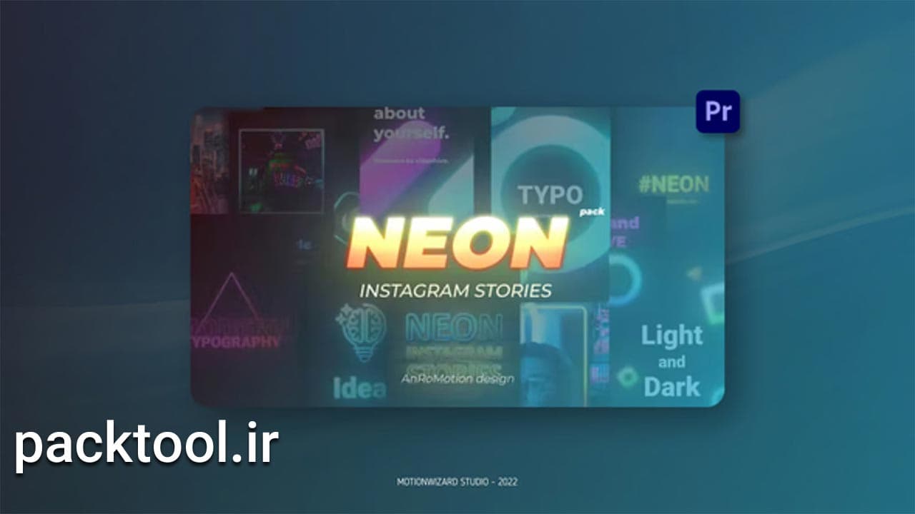 دانلود پروژه آماده پریمیر پرو استوری اینستاگرام نئونی Neon Instagram Stories