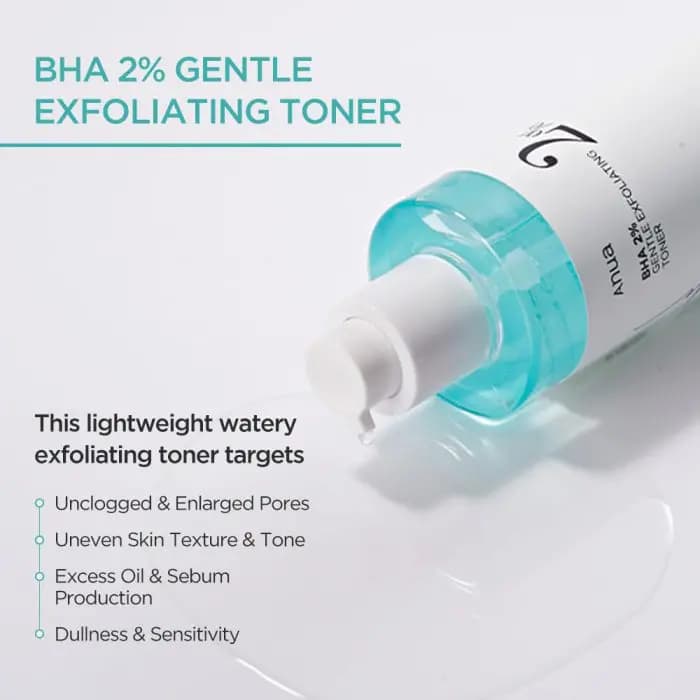تونر لایه‌بردار BHA 2% آنوا مناسب انواع پوست 150 میل — تصویر ۵