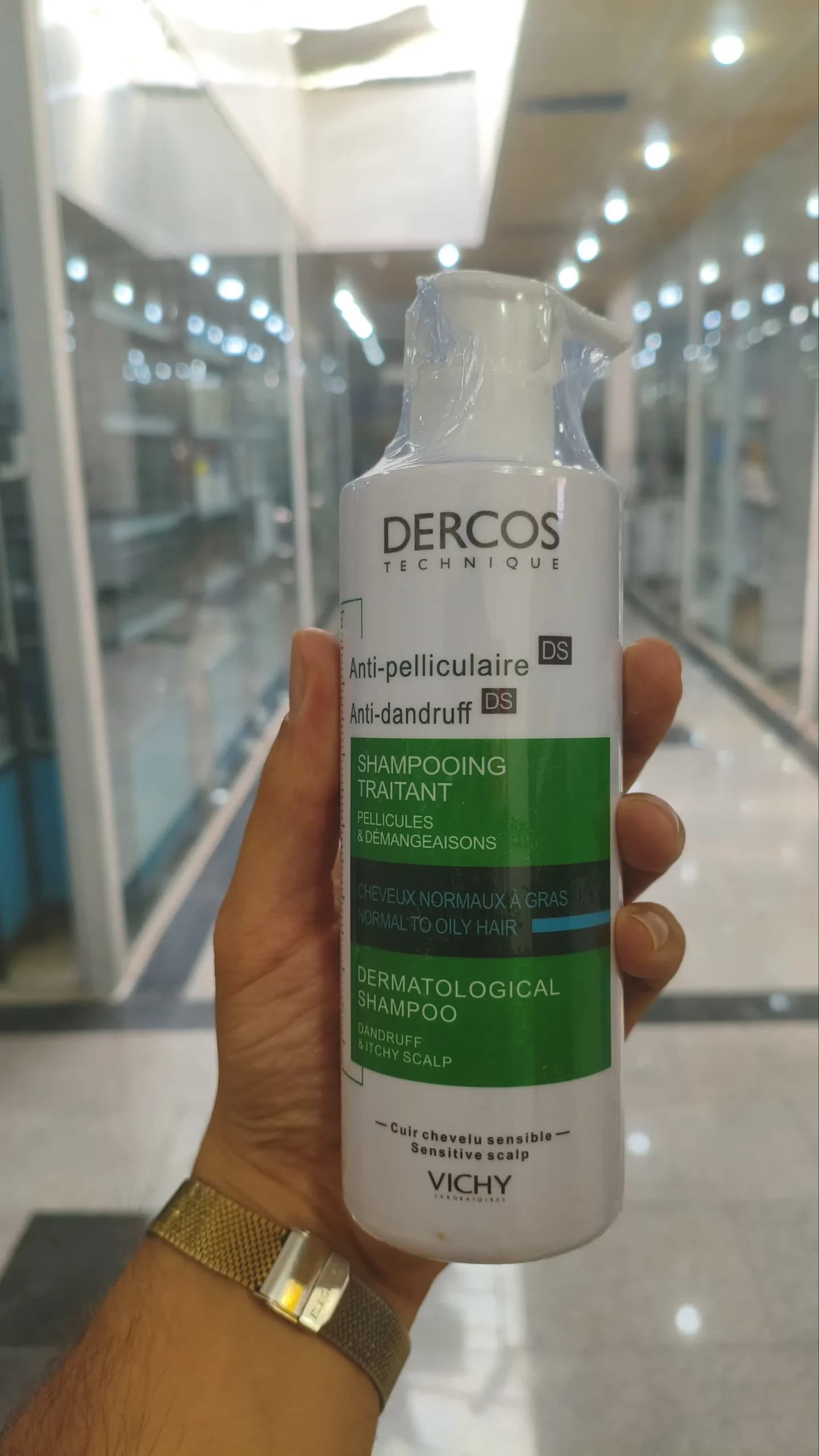 شامپو ضد شوره Dercos ویشی 390 میل تاریخ جدید کیفیت درجه ۱