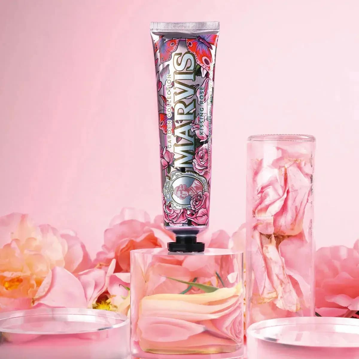 خمیر دندان مارویس KISSING ROSE گاردن رز بلغاری 75میل — تصویر ۳