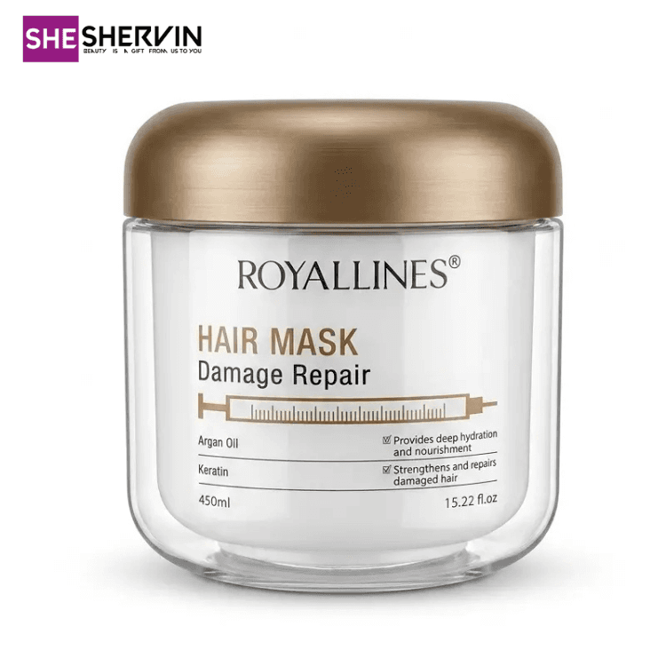 ماسک مو ترمیم‌کننده رویال لاینز ROYALLINES Damage Repair Hair Mask 450ml