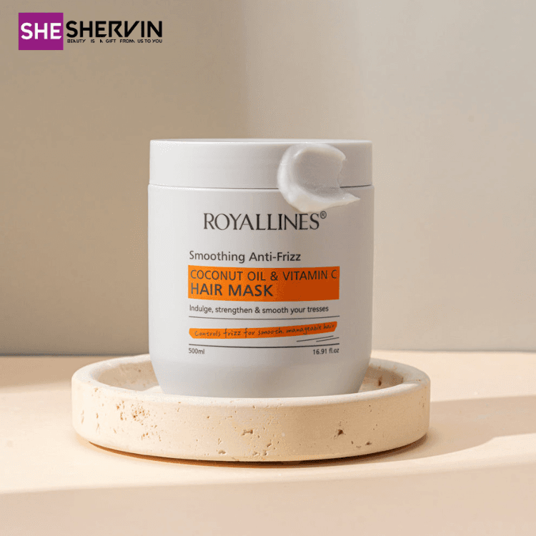 ماسک مو ضد وز و صاف‌کننده رویال لاینزROYALLINES Smoothing Anti-Frizz Hair Mask 500ml — تصویر ۵