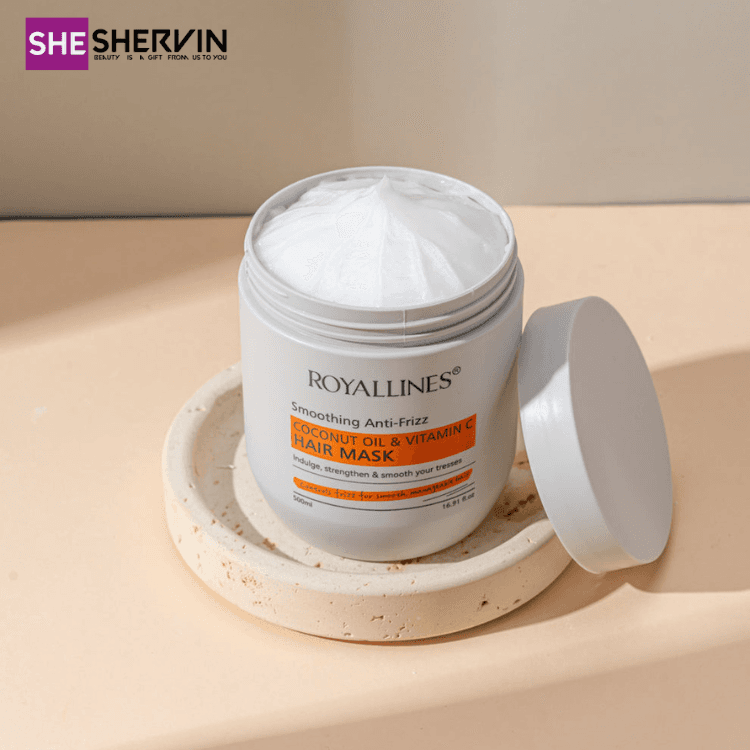 ماسک مو ضد وز و صاف‌کننده رویال لاینزROYALLINES Smoothing Anti-Frizz Hair Mask 500ml — تصویر ۲