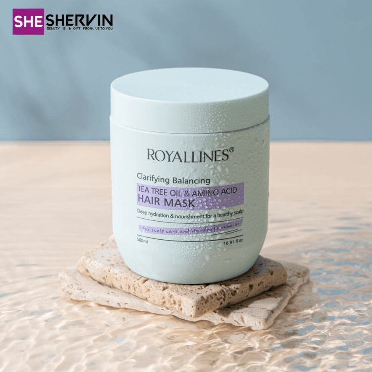 ماسک مو پاک‌کننده و متعادل‌کننده چربی سر رویال لاینز ROYALLINES Clarifying Balancing Hair Mask 500ml — تصویر ۲