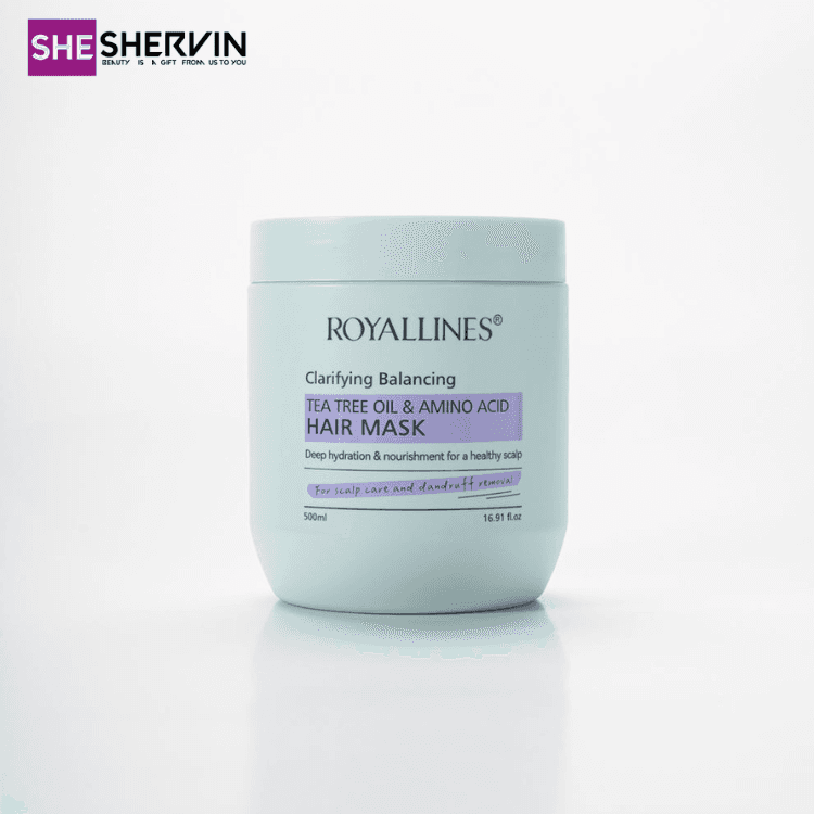 ماسک مو پاک‌کننده و متعادل‌کننده چربی سر رویال لاینز ROYALLINES Clarifying Balancing Hair Mask 500ml