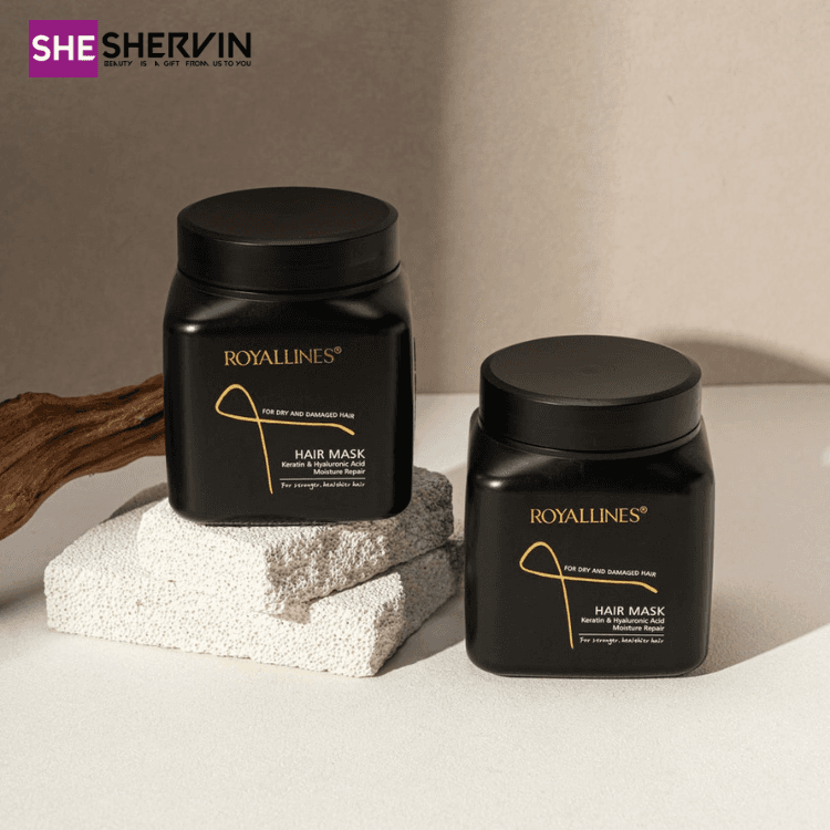 ماسک مو آبرسان هیالورونیک اسید رویال لاینزROYALLINES Hyaluronic Acid Moisture Repair Hair Mask 800ml — تصویر ۲
