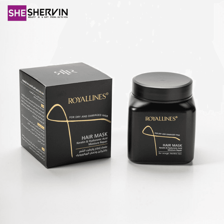ماسک مو آبرسان هیالورونیک اسید رویال لاینزROYALLINES Hyaluronic Acid Moisture Repair Hair Mask 800ml — تصویر ۴