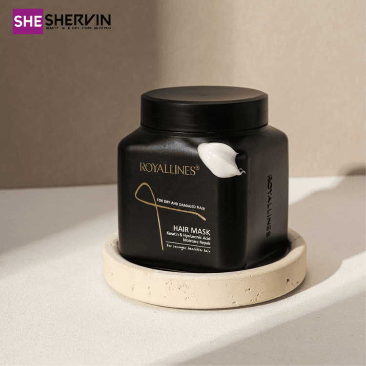 ماسک مو آبرسان هیالورونیک اسید رویال لاینزROYALLINES Hyaluronic Acid Moisture Repair Hair Mask 800ml — تصویر ۳
