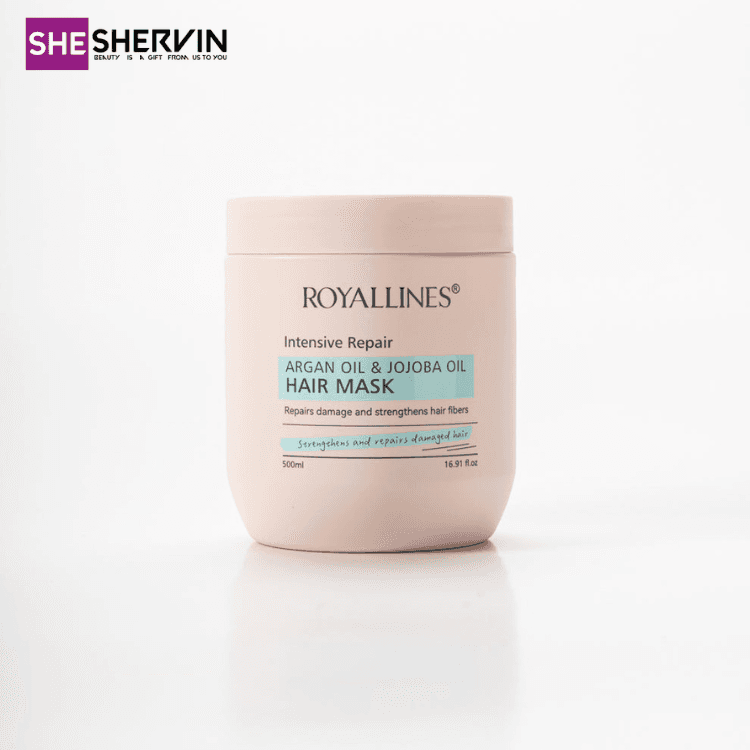ماسک مو ترمیم‌کننده رویال لاینز روغن آرگان و جوجوبا ROYALLINES Intensive Repair Hair Mask 500ml