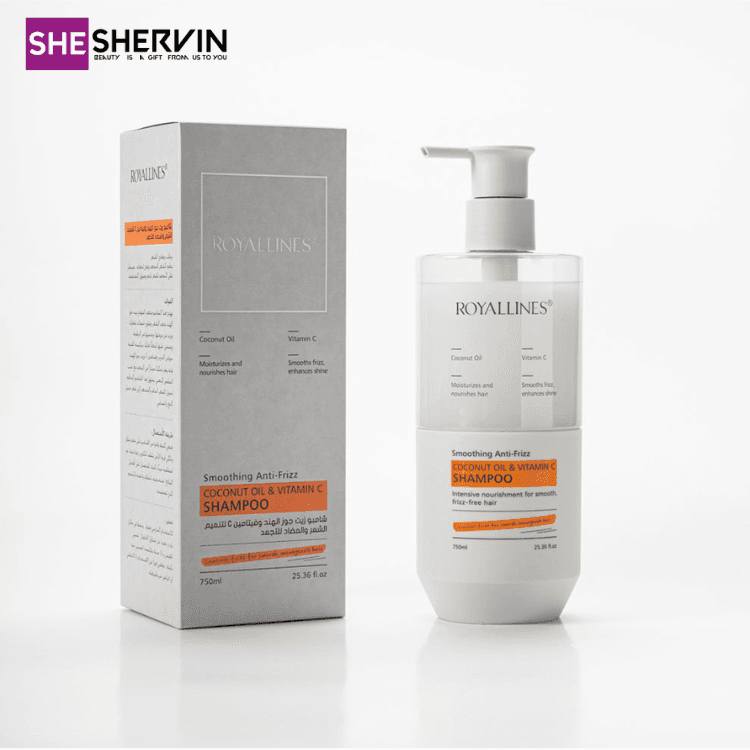 شامپو ضد وز و صاف‌کننده رویال لاینز Royallines Smoothing Anti-Frizz 750ml — تصویر ۳