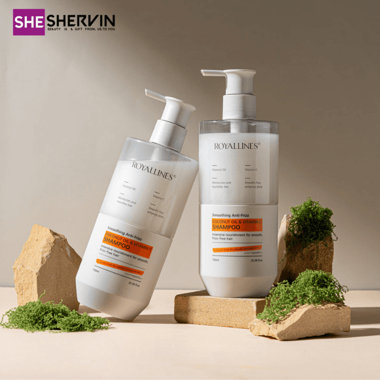 شامپو ضد وز و صاف‌کننده رویال لاینز Royallines Smoothing Anti-Frizz 750ml — تصویر ۲
