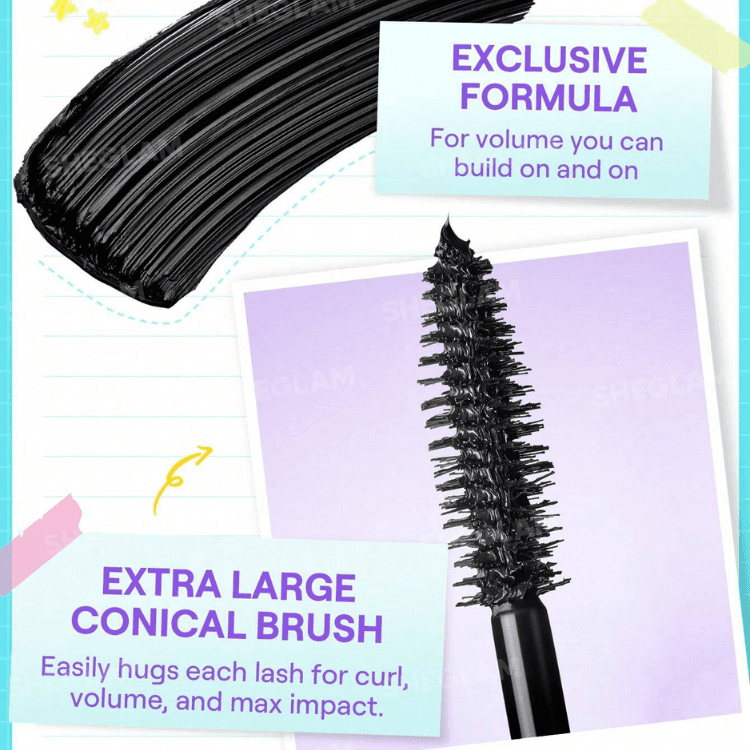 ریمل ضد آب و حجم دهنده شیگلم Lashlighter Mega Boost — تصویر ۴