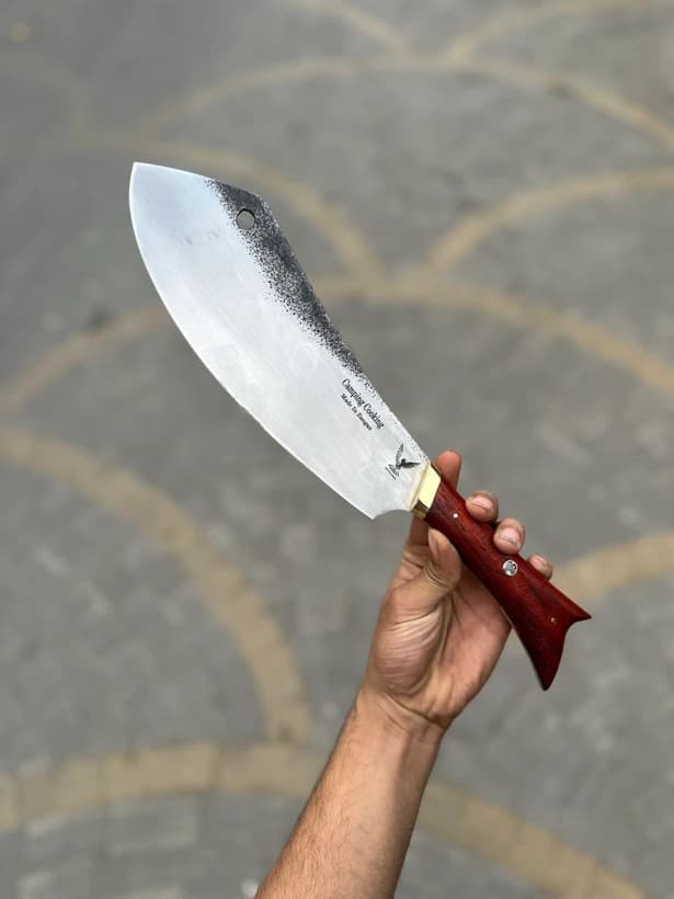 ساتور ماهی سایز بزرگ استاد منفرد مخصوص برش بهمراه غلاف