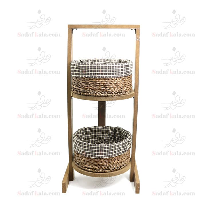 جا پیازی 2 طبقه چوبی گرد شایگان/1447