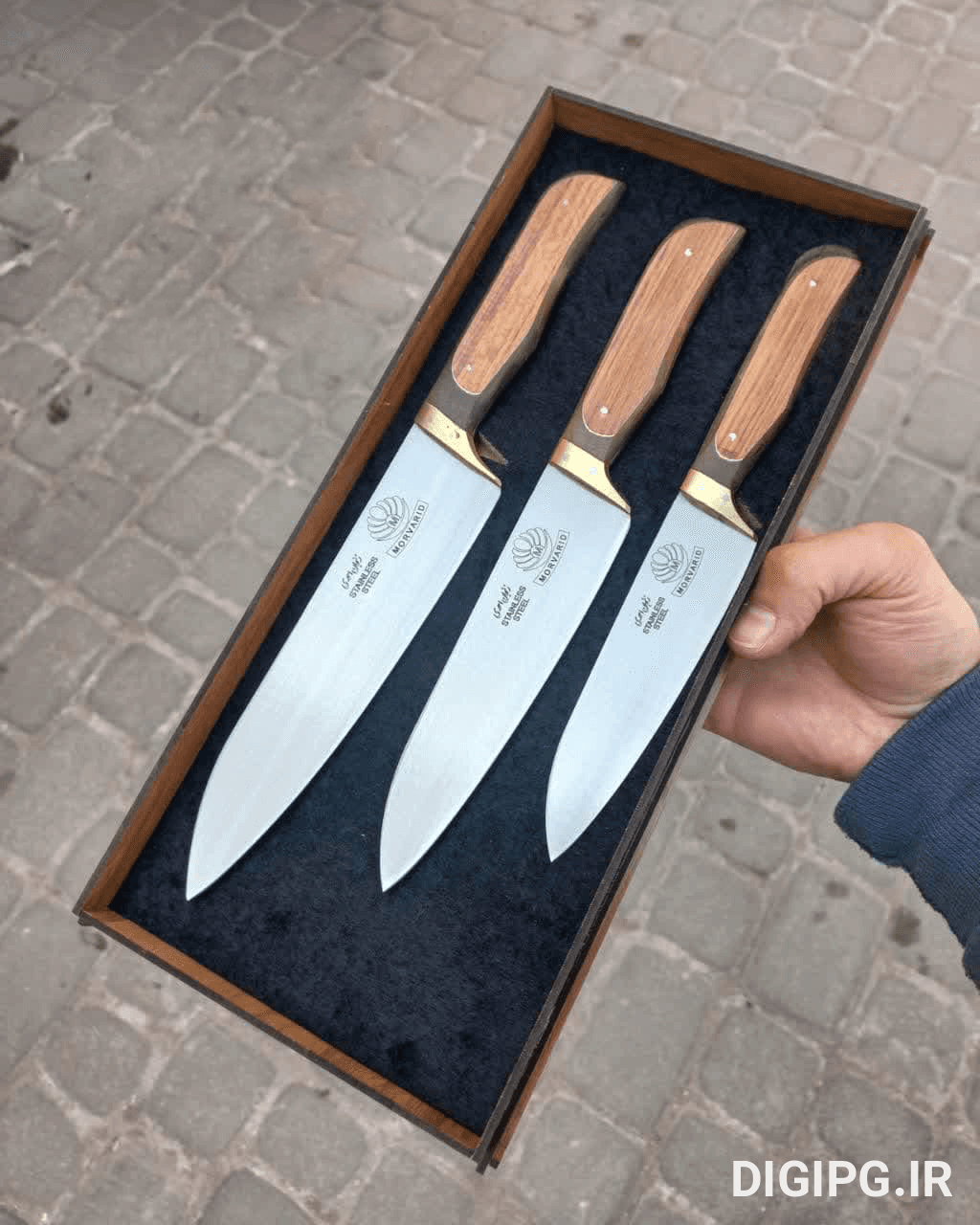سرویس چاقوی آشپزخانه مروارید زنجان همراه با جعبه کادویی