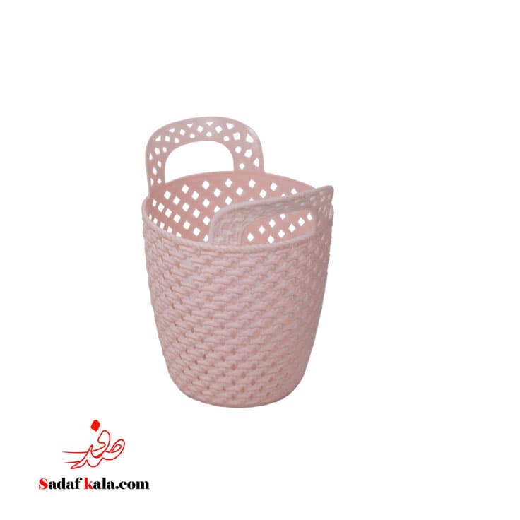 سبد طرح بافت کوچک دسته دار تاپ پلاست(48)/3101 — تصویر ۳