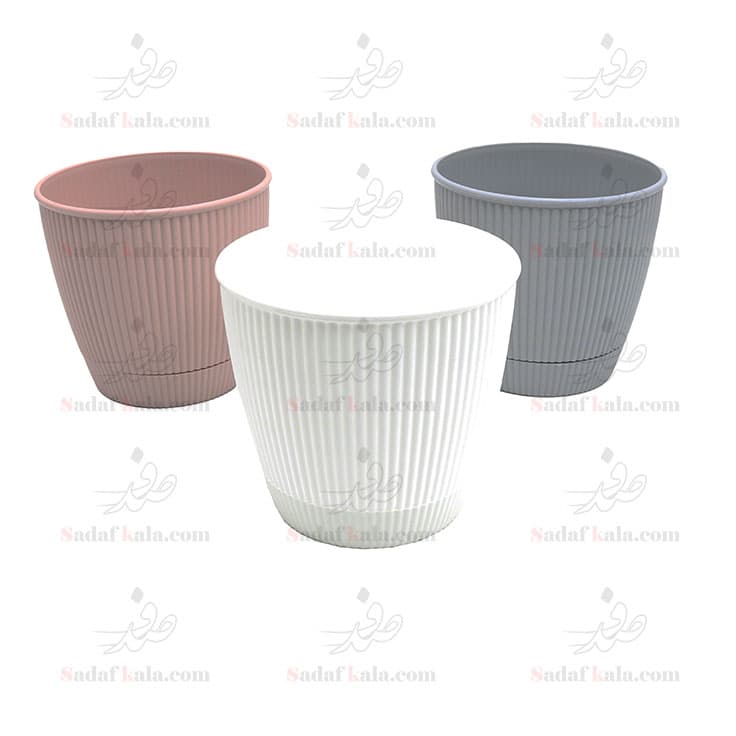 گلدان طرح میله ای الیزابت سایز 3 ابتکار(60)/9202