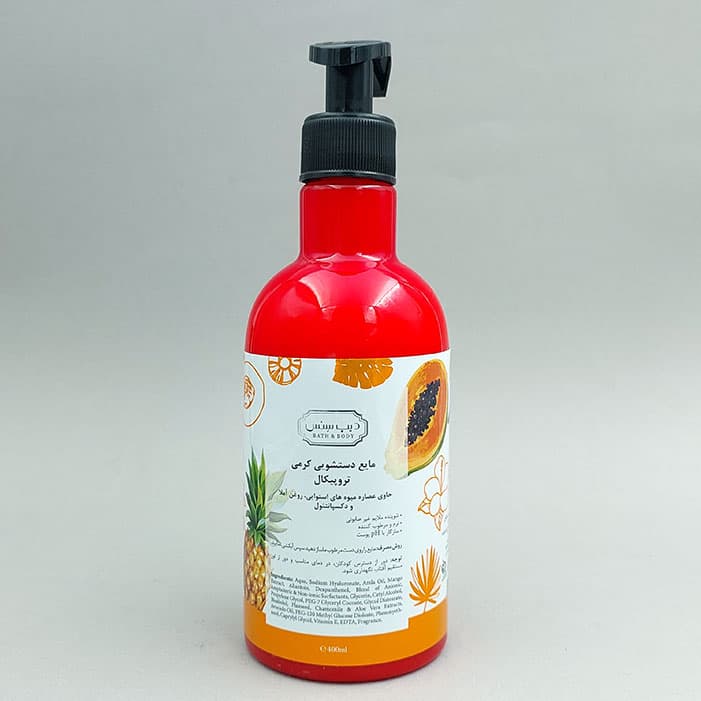 عمده فروشی مایع دستشویی کرمی تروپیکال دیپ سنس Deep Sense حجم 400 میل 91885 — تصویر ۲