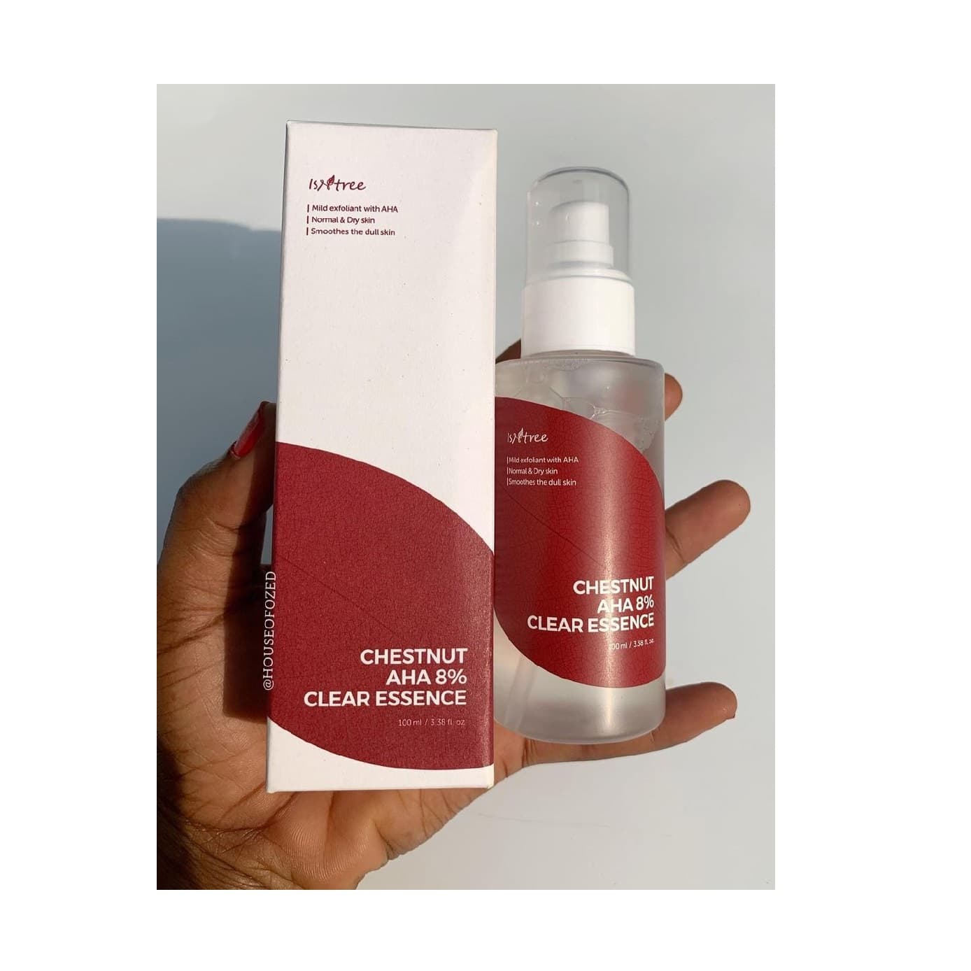 اسنس لایه بردار 8% AHA شاه بلوط ایزنتری — تصویر ۵