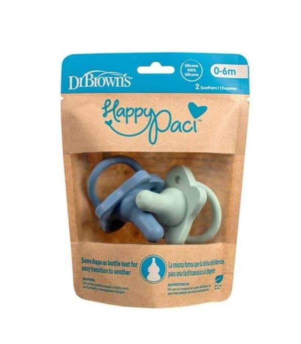 پستانک سیلیکونی 0 تا 6 ماه دکتر براون Dr Browns مدل Happy Paci