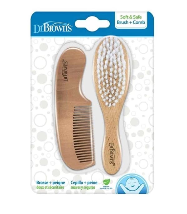 ست شانه و برس چوبی دکتر براون Dr Browns