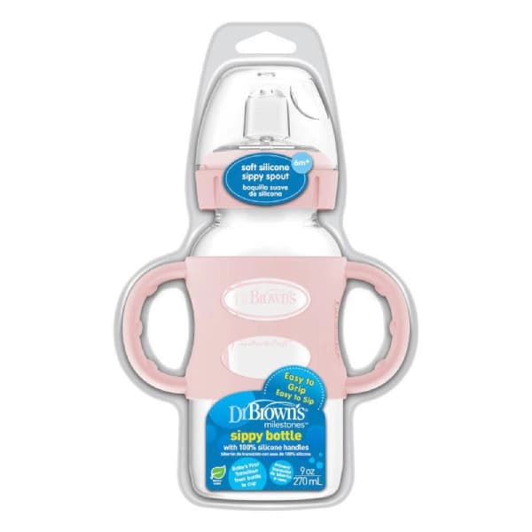 لیوان آموزشی کودک سوپاپ دار دکتر براون 270 میل مدل sippy bottle — تصویر ۳
