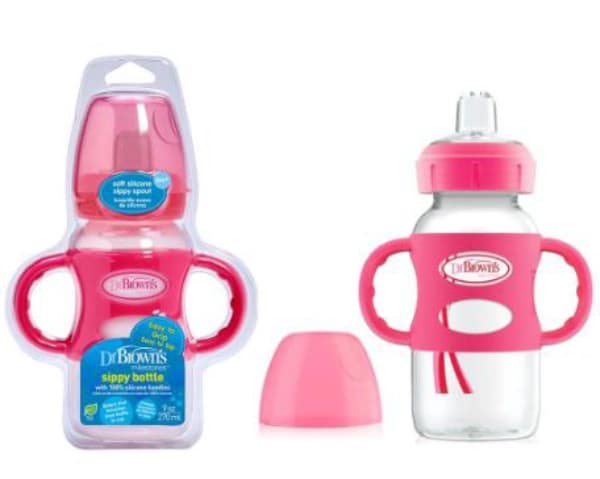 لیوان آموزشی کودک سوپاپ دار دکتر براون 270 میل مدل sippy bottle